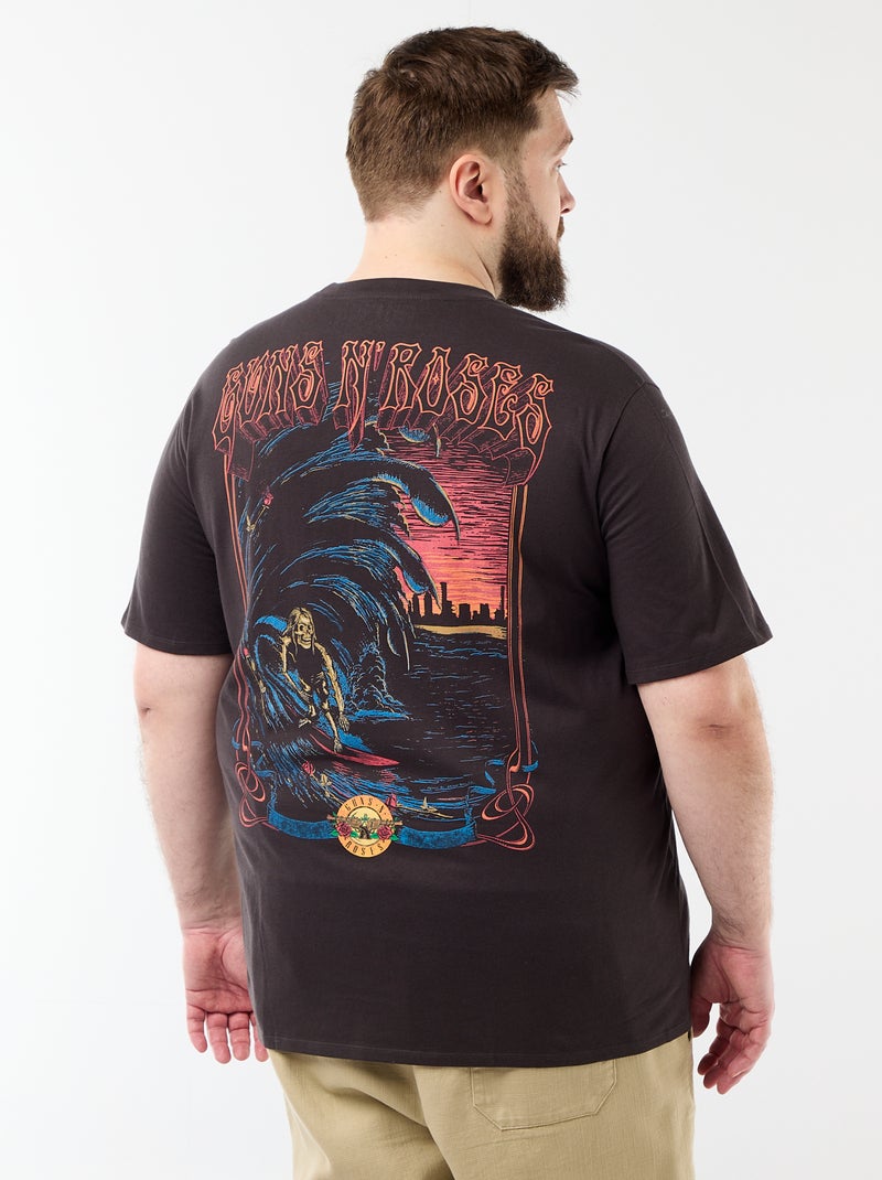 T-shirt 'Guns\'N Roses' de manga curta Preto - Kiabi