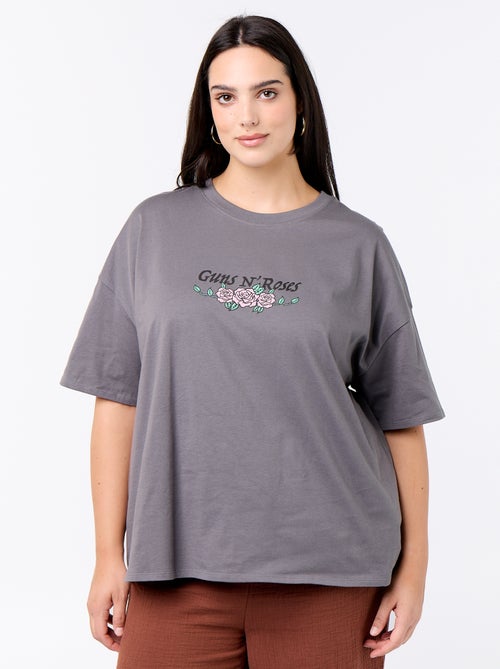 T-shirt 'Guns'n'Roses' de manga curta - Kiabi