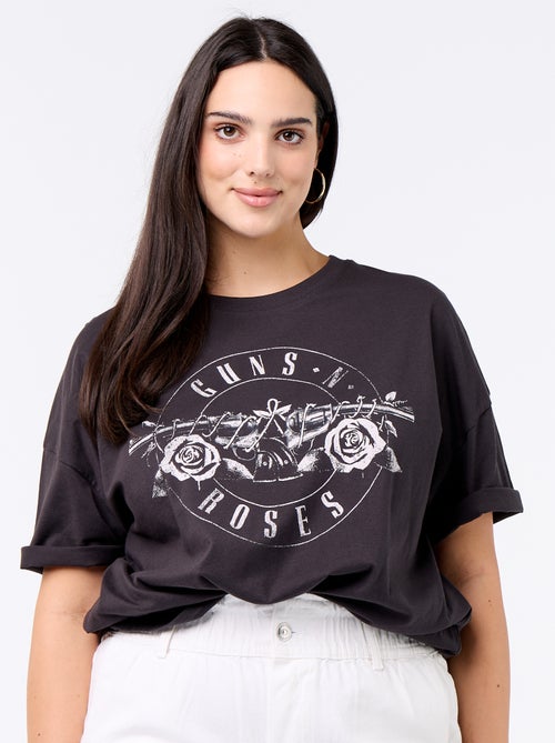T-shirt 'Guns'n'Roses' de manga curta - Kiabi