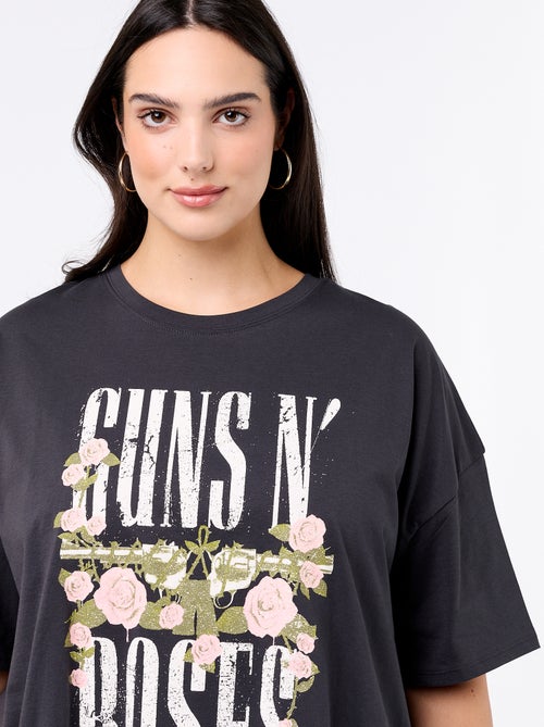 T-shirt 'Guns'n'Roses' de manga curta - Kiabi