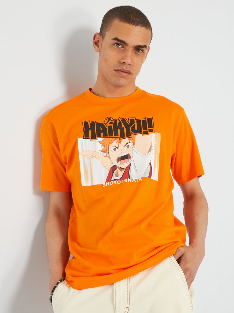 T-shirt 'Haikyuu' de manga curta LARANJA - Kiabi