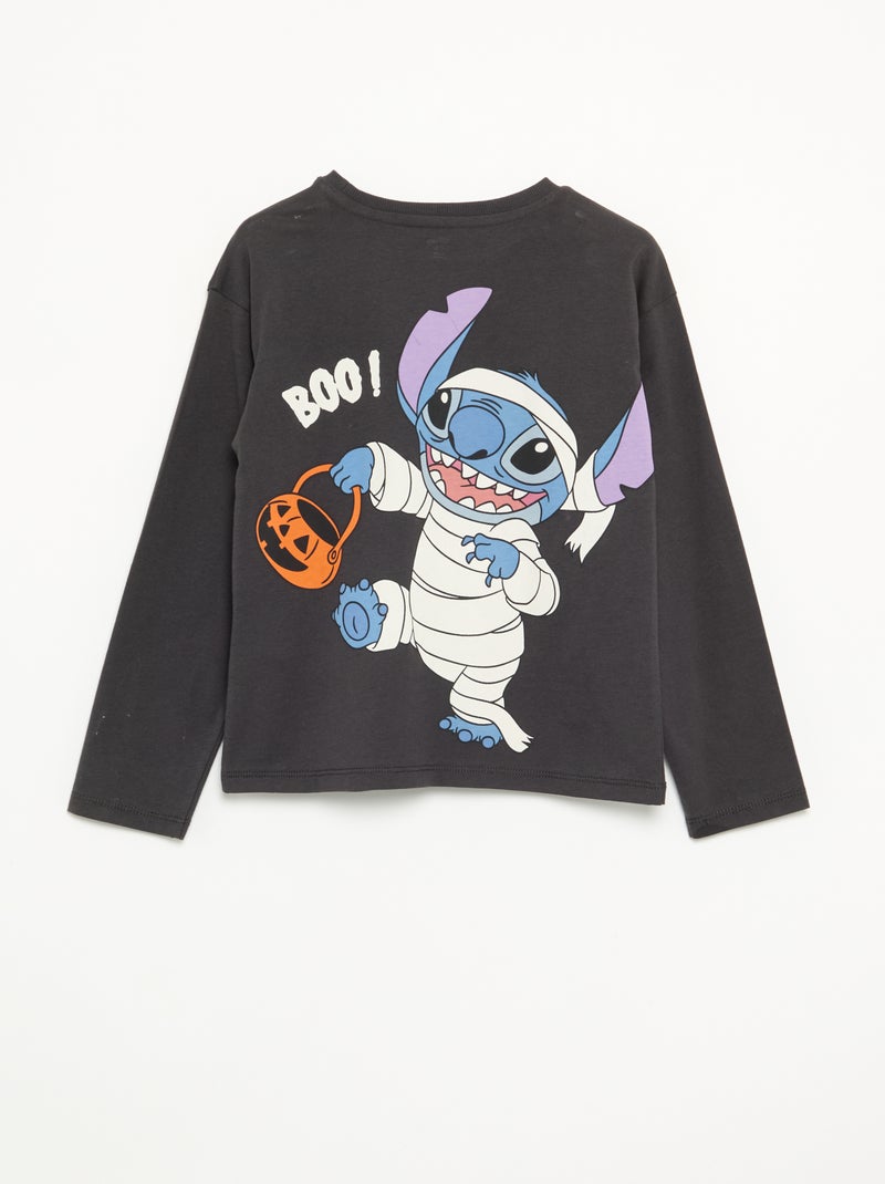 T-shirt 'Halloween' 'Disney' 'Stitch' Preto - Kiabi