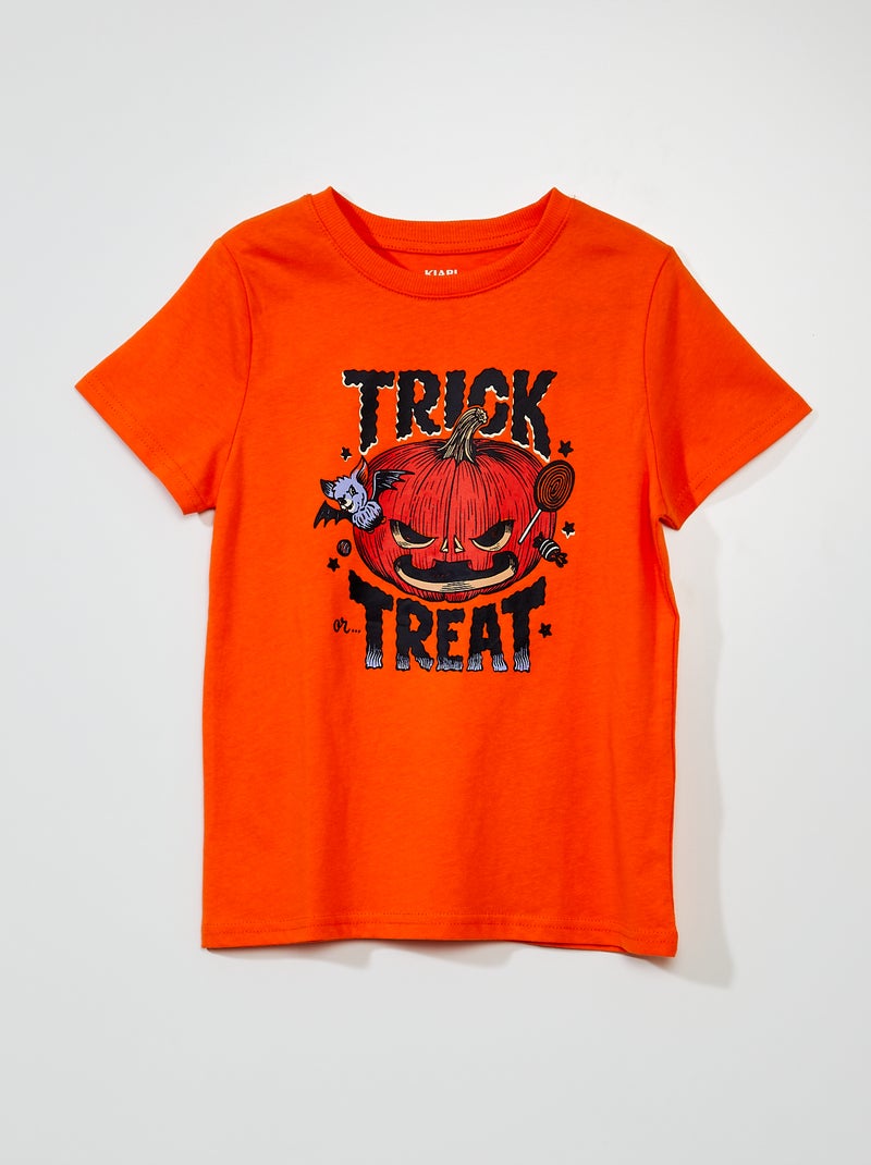 T-shirt 'Halloween' LARANJA - Kiabi