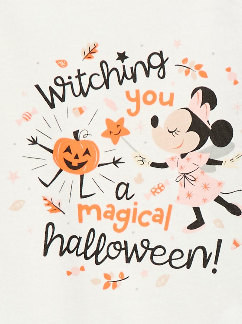 T-shirt Halloween 'Minnie' 'Disney' Branco - Kiabi