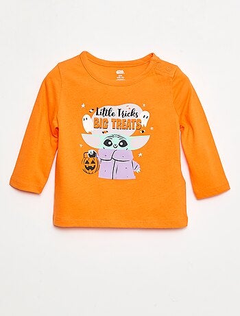 T-shirt Halloween 'Star Wars' 'Grogu' em algodão