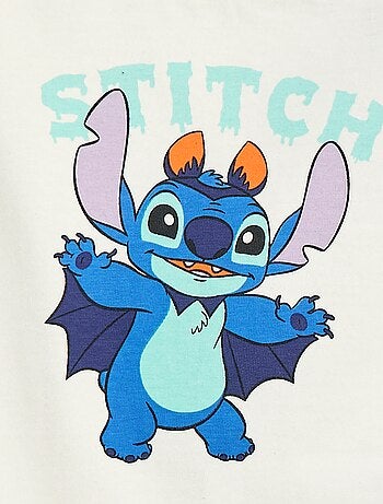 T-shirt Halloween 'Stitch' em algodão