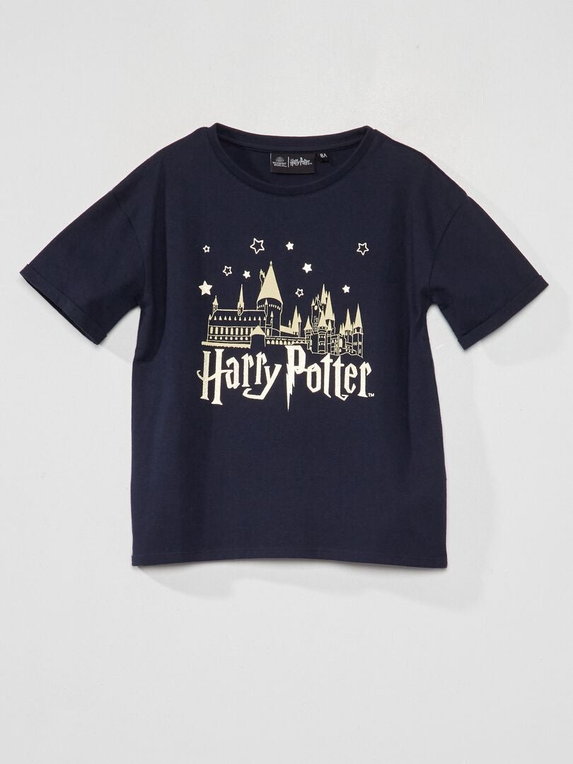 T-shirt 'Harry Potter' em jersey Azul Marinho - Kiabi