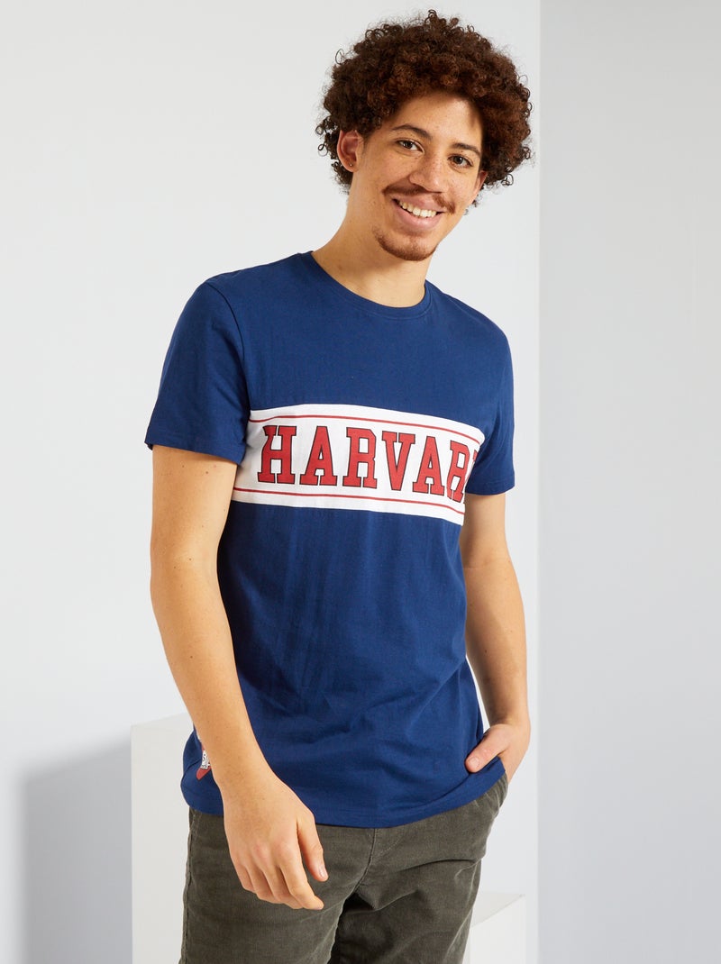 T-shirt 'Harvard University' Azul Marinho - Kiabi