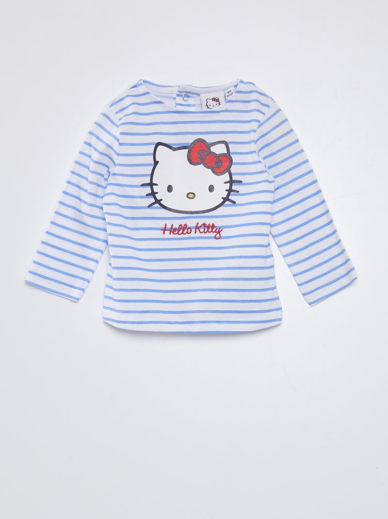 T-shirt 'Hello Kitty' de manga comprida BRANCO - Kiabi