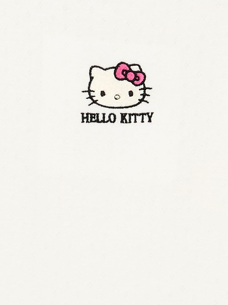T-shirt 'Hello Kitty' de manga comprida Branco - Kiabi