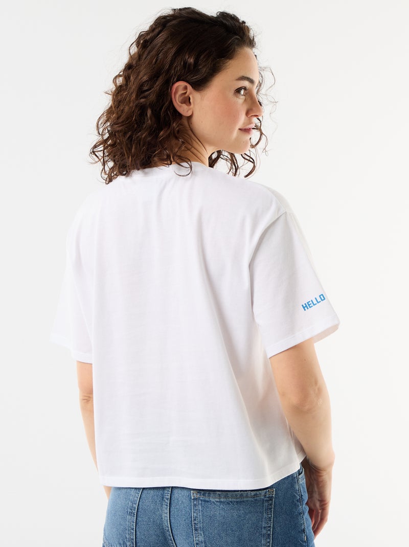 T-shirt 'Hello Kitty' de manga curta Branco - Kiabi