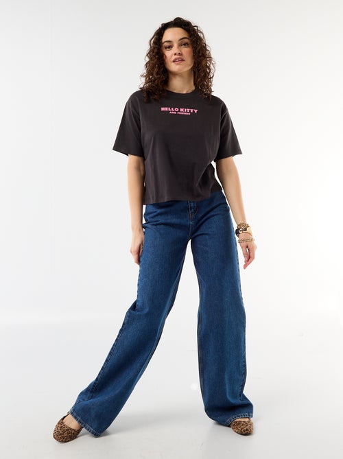 T-shirt 'Hello Kitty' de manga curta - Kiabi