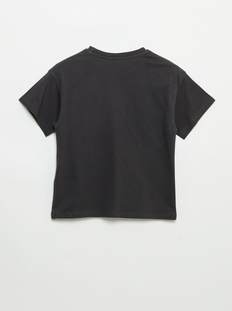 T-shirt 'Hello Kitty' de manga curta Preto - Kiabi