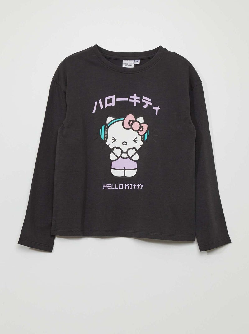T-shirt 'Hello Kitty' PRETO - Kiabi
