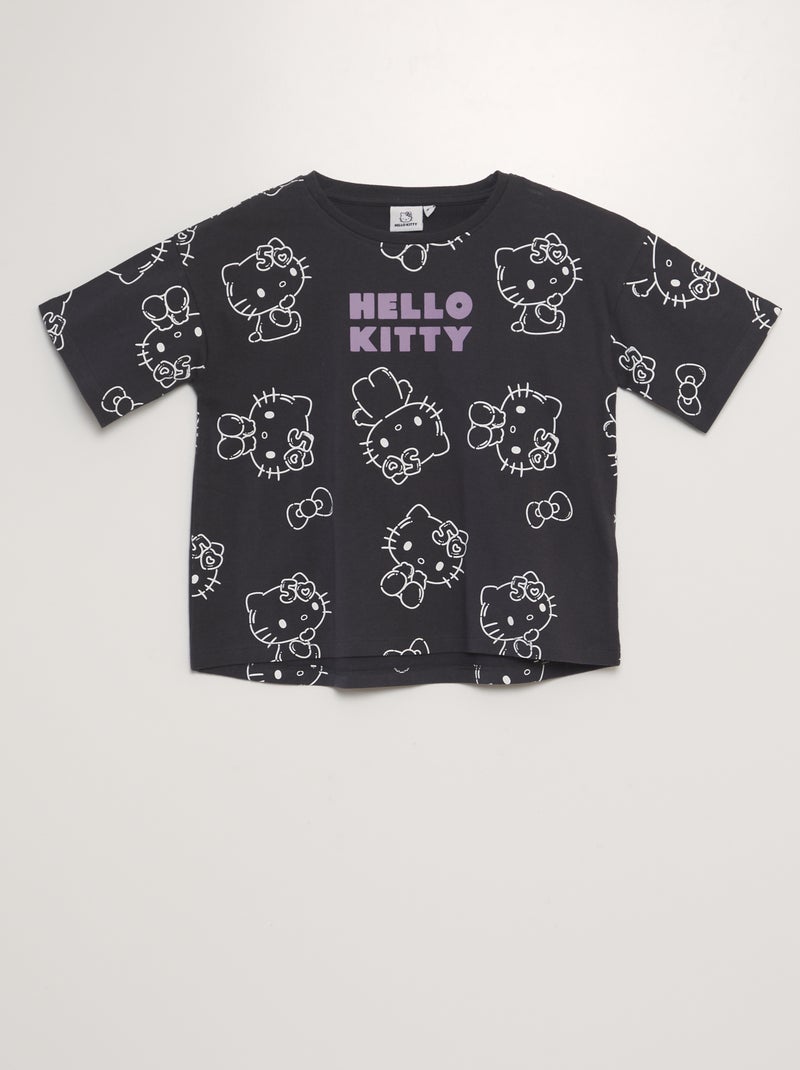 T-shirt 'Hello Kitty' PRETO - Kiabi