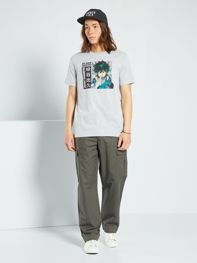 T-shirt 'Hero Academia' CINZA - Kiabi