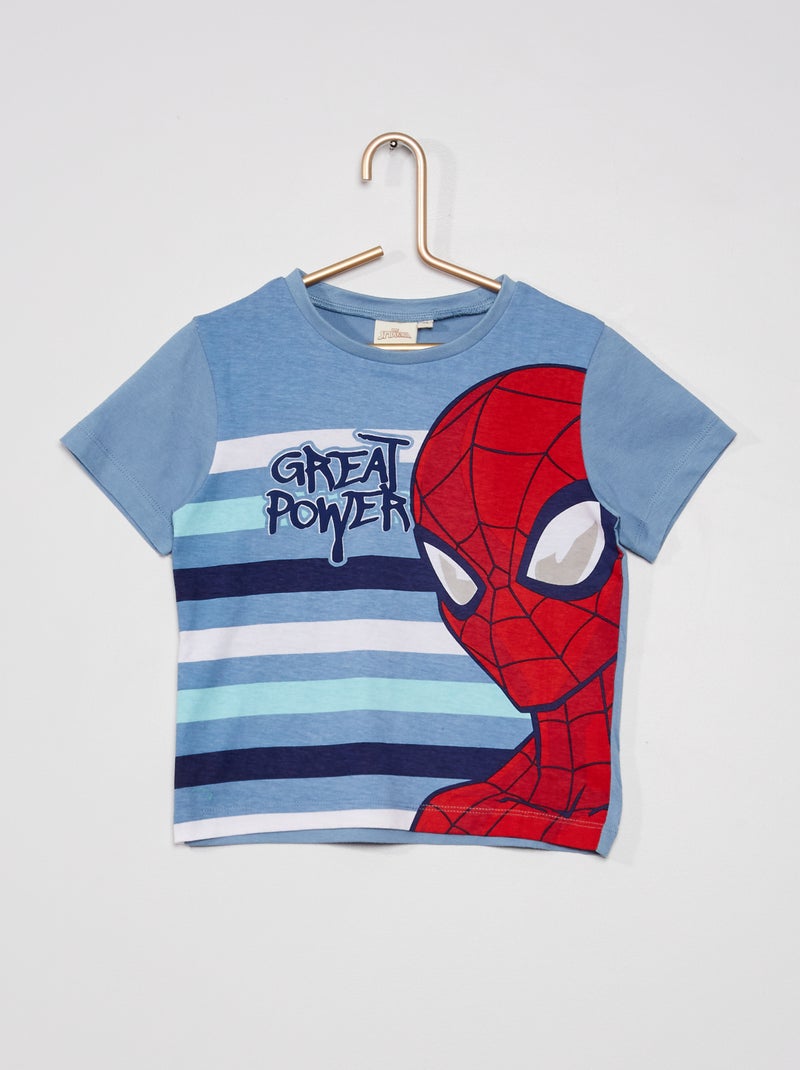 T-shirt 'Homem-Aranha' da 'MARVEL' Azul - Kiabi