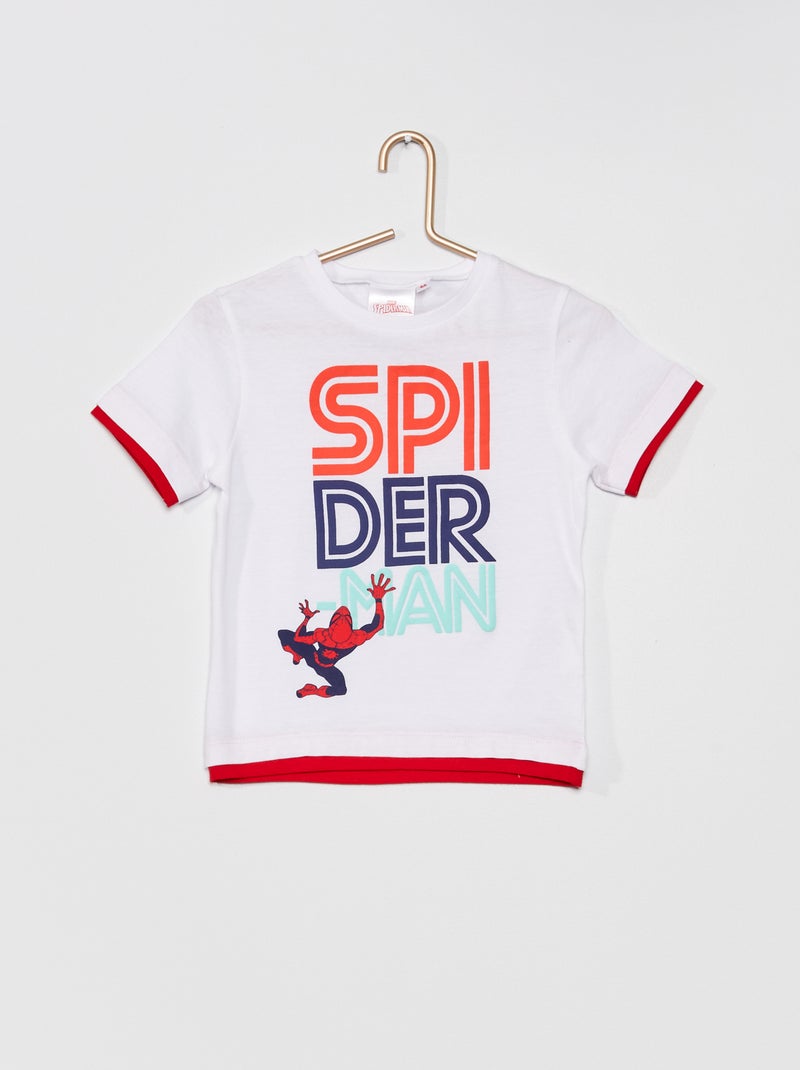 T-shirt 'Homem-Aranha' da Marvel Branco - Kiabi