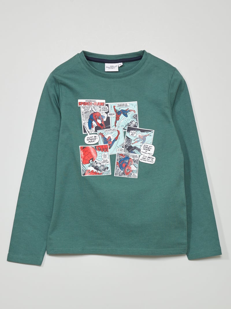 T-shirt 'Homem-Aranha' em jersey VERDE - Kiabi