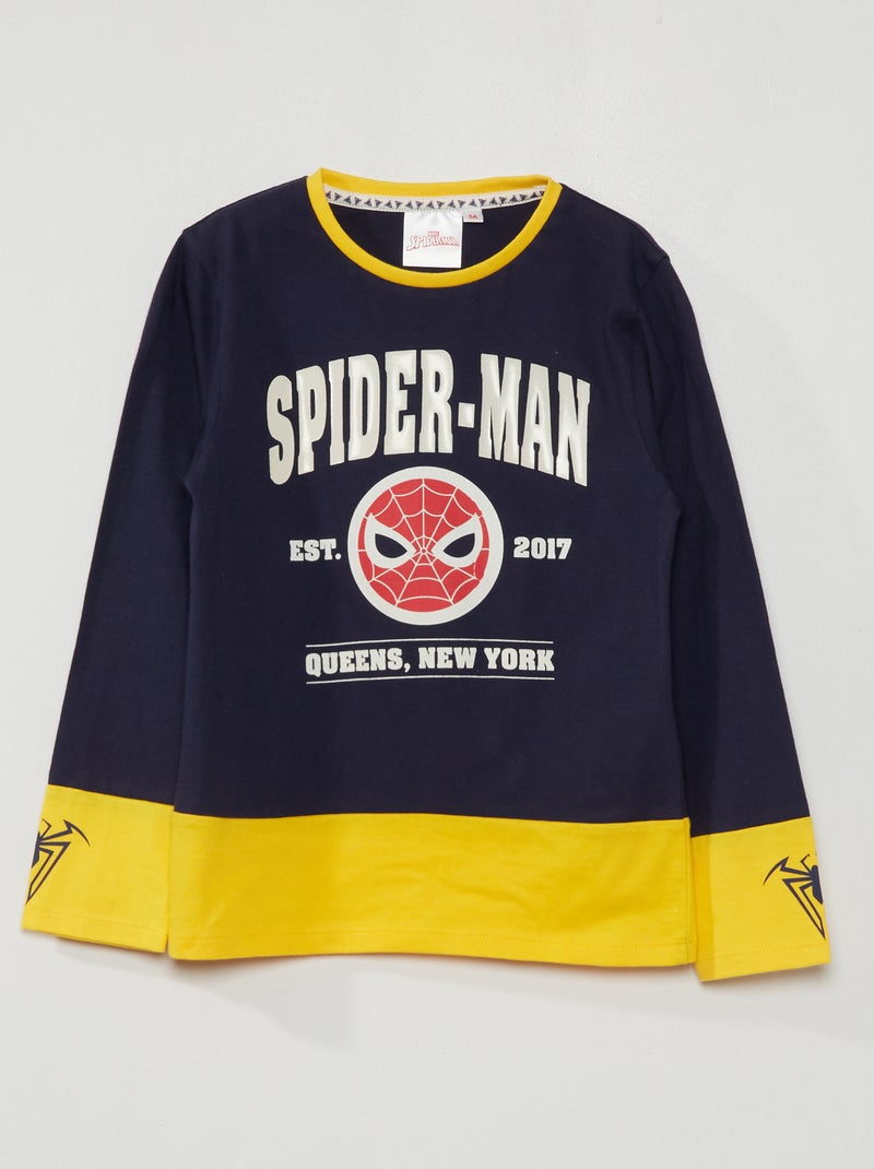 T-shirt 'Homem-aranha' 'Marvel' Azul Marinho - Kiabi