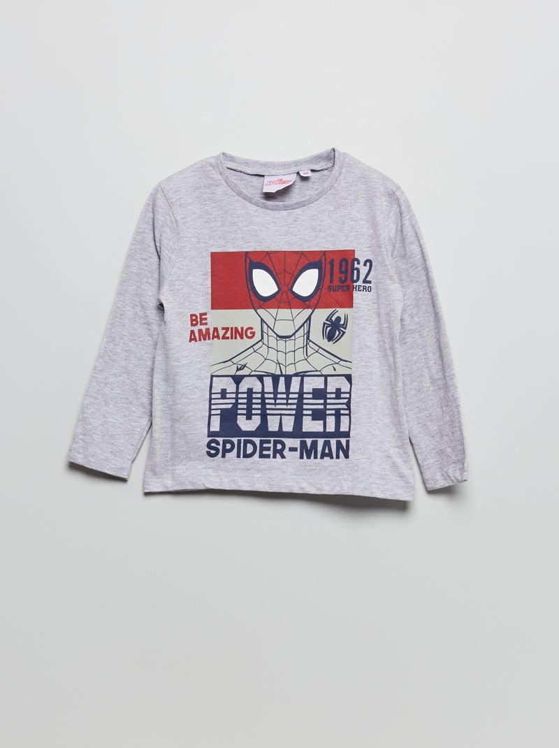 T-shirt 'Homem-aranha' 'Marvel' Cinza - Kiabi