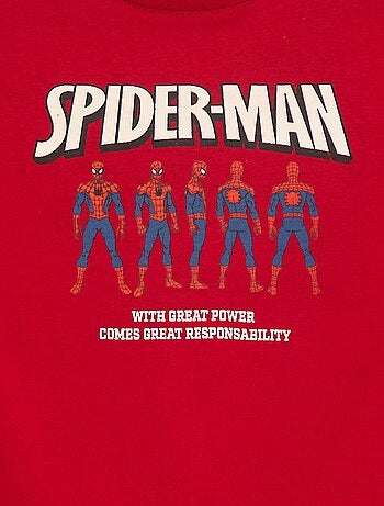 T-shirt 'Homem-Aranha' 'Marvel' de manga curta