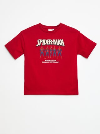 T-shirt 'Homem-Aranha' 'Marvel' de manga curta