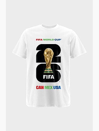 T-shirt homem branco | licença oficial fifa world cup 2026