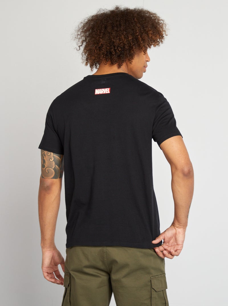 T-shirt 'Homem de Ferro' 'Marvel' PRETO - Kiabi