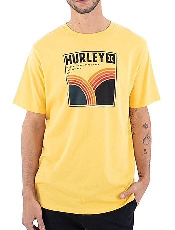T-shirt hurley rolling hills amarelo para homem