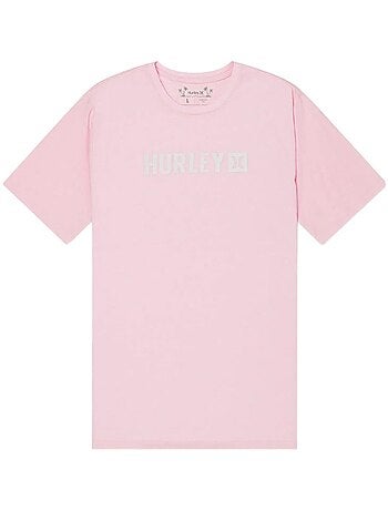 T-shirt hurley the box rosa para homem