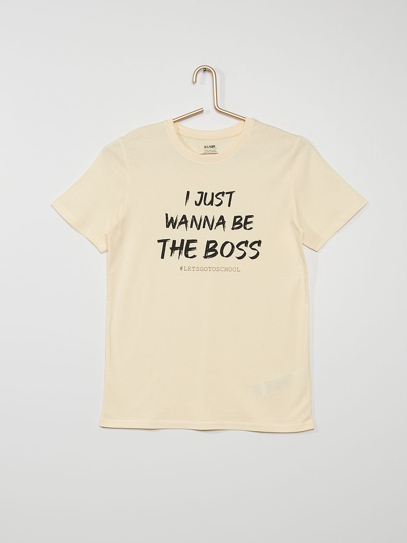 T-shirt 'I just wanna be the boss' BRANCO - Kiabi