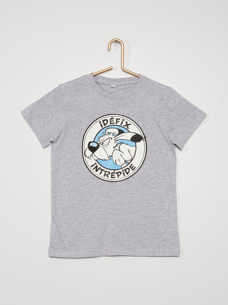 T-shirt 'Ideiafix' 'Astérix' Cinza Mesclado - Kiabi
