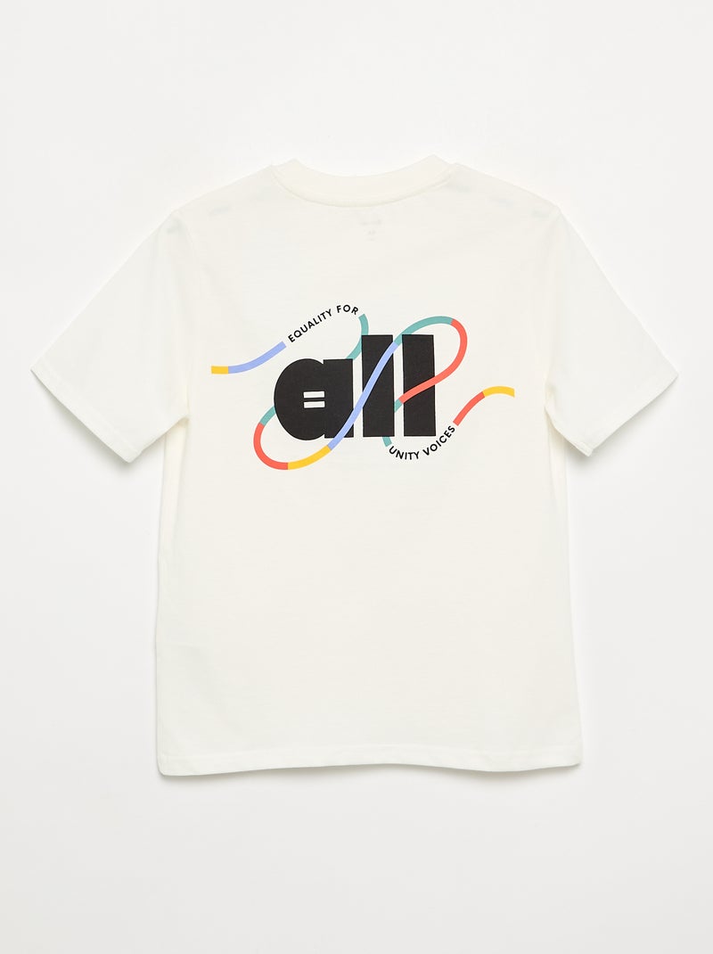 T-shirt \'igualdade de género\' Branco - Kiabi