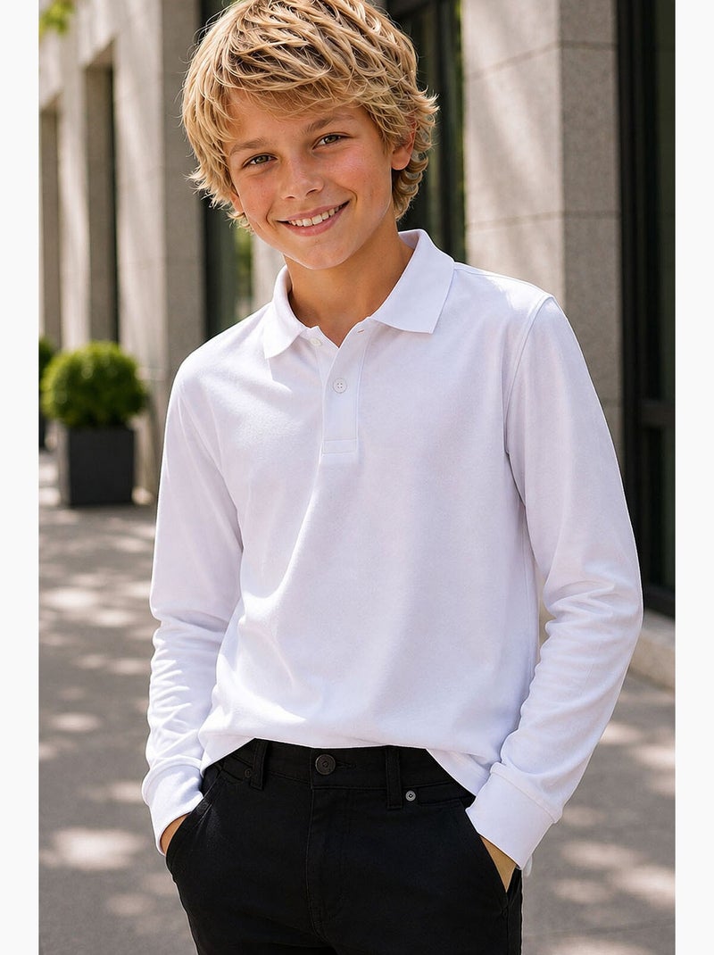 T-shirt infantil de decote redondo tommy Preto Branco - Kiabi
