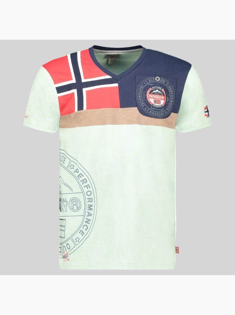 T-shirt j-flag – geographical norway Verde pastel - Kiabi