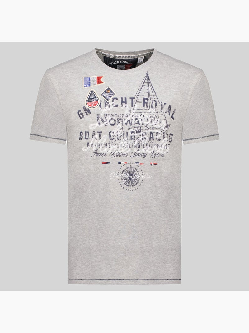 T-shirt jalvinio – geographical norway Cinza claro - Kiabi