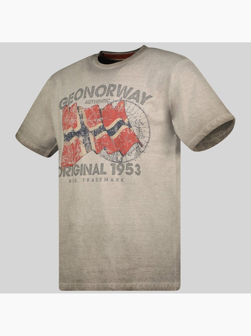 T-shirt japoral – geographical norway Cinza claro - Kiabi