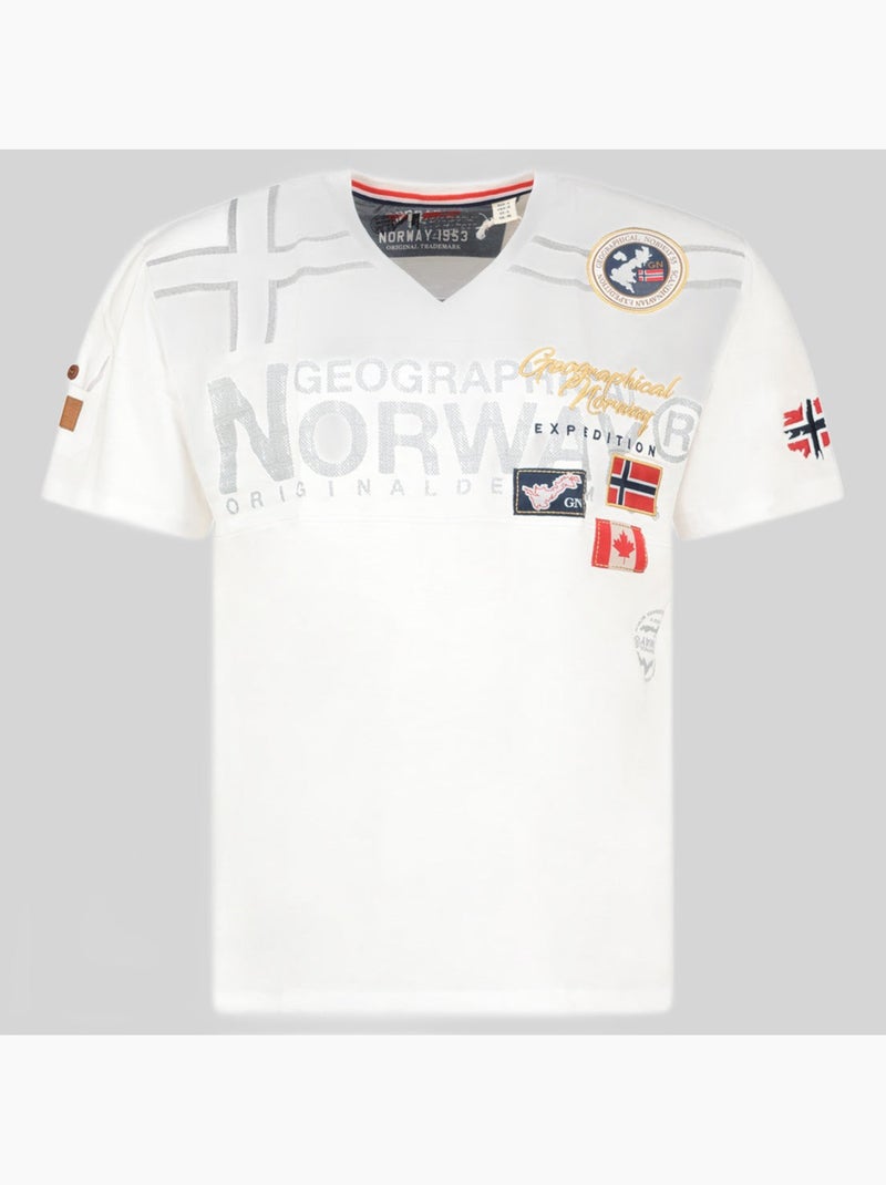 T-shirt jaradock – geographical norway Branco - Kiabi