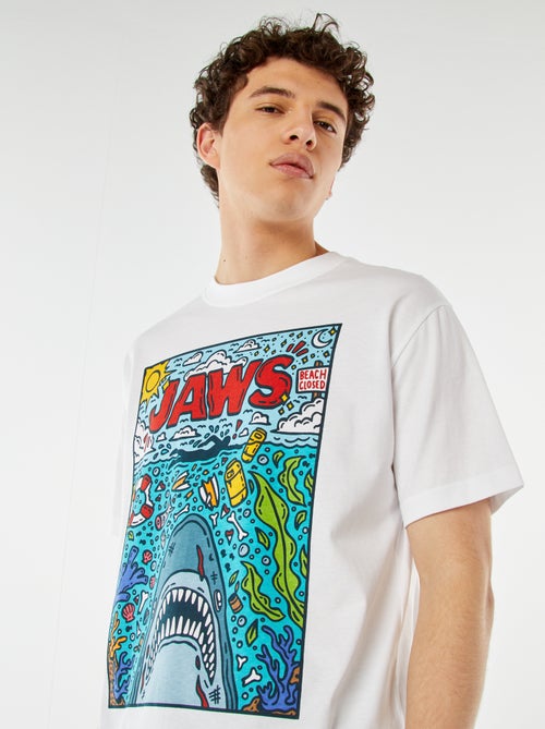 T-shirt 'Jaws' 'Tubarão' de manga curta - Kiabi