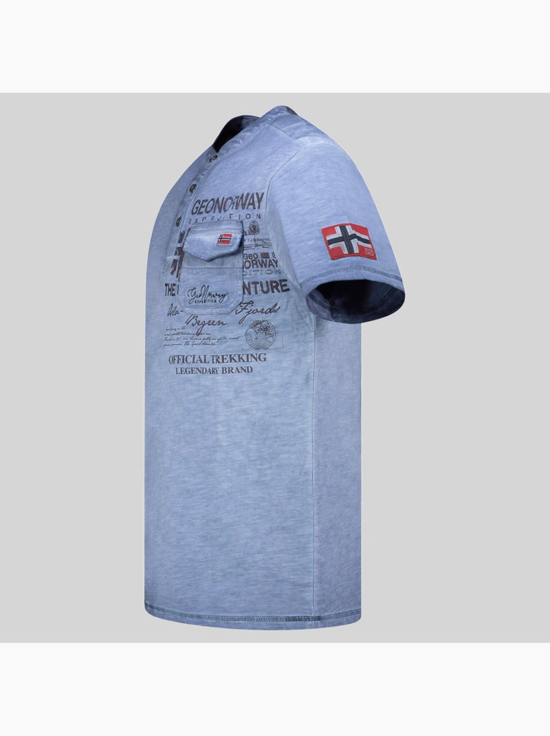 T-shirt jeony – geographical norway Azul - Kiabi