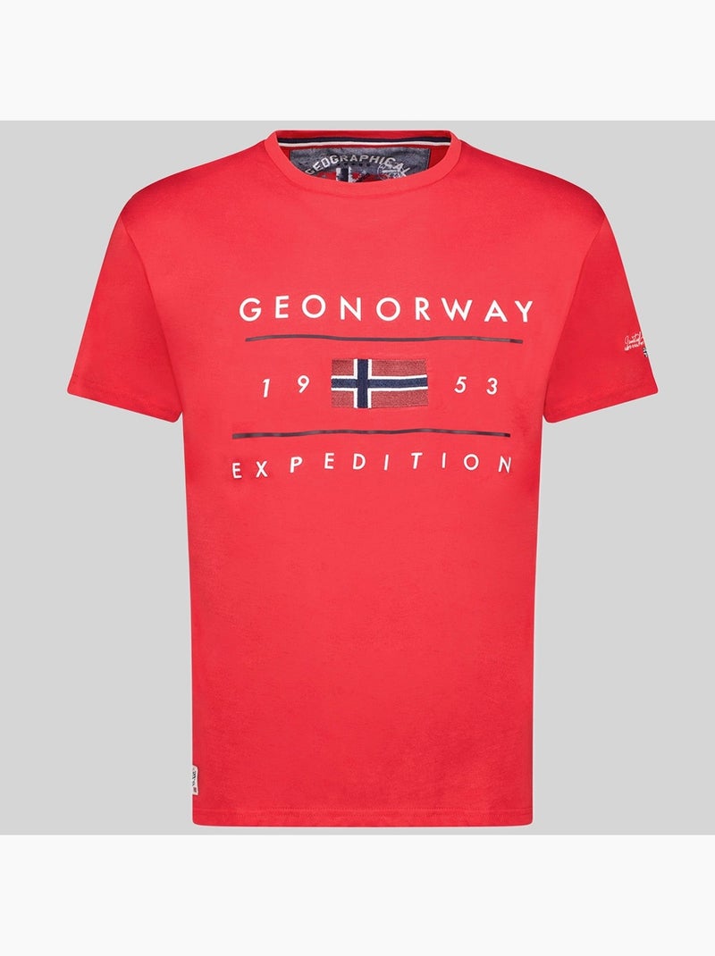 T-shirt jezolo – geographical norway Vermelho - Kiabi