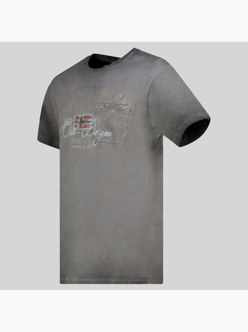 T-shirt jross – geographical norway Preto - Kiabi
