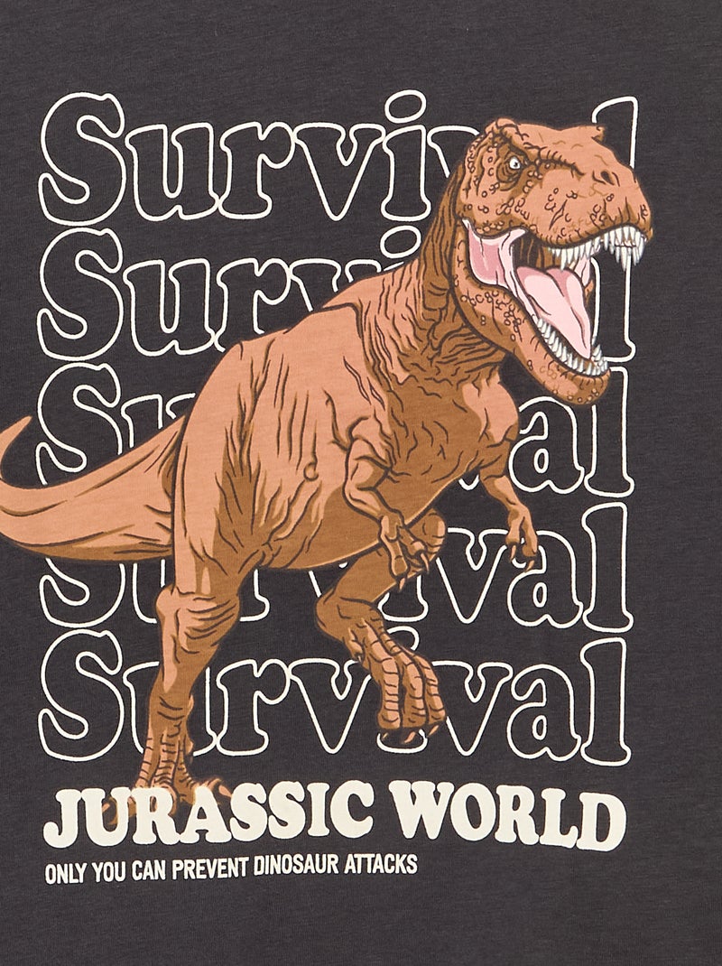T-shirt 'Jurassic World' de manga comprida Preto - Kiabi