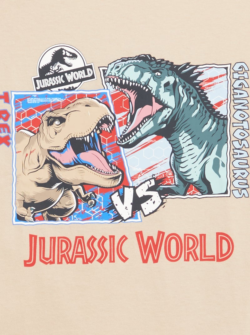 T-shirt 'Jurassic World' de manga curta Bege - Kiabi