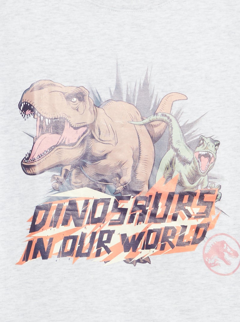 T-shirt 'Jurassic World' de manga curta Cinza - Kiabi