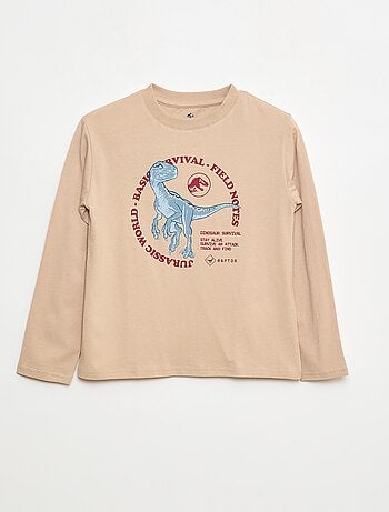 T-shirt 'Jurassic World' em algodão liso