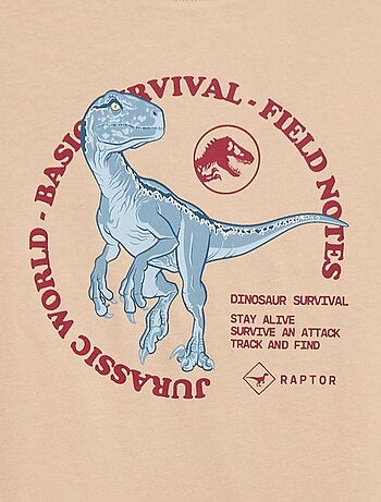T-shirt 'Jurassic World' em algodão liso