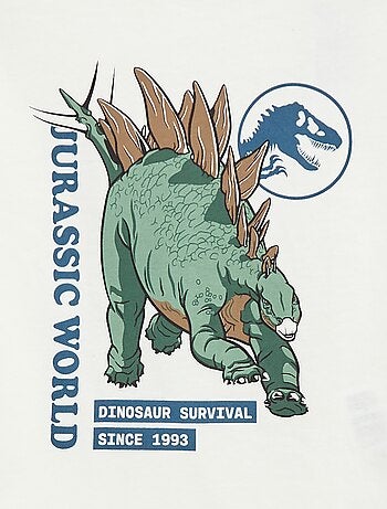 T-shirt 'Jurassic World' em algodão liso