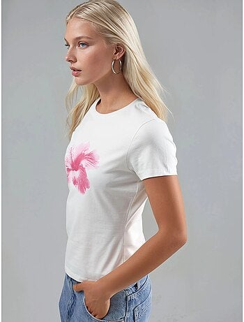 T-shirt justa com padrão hiccup